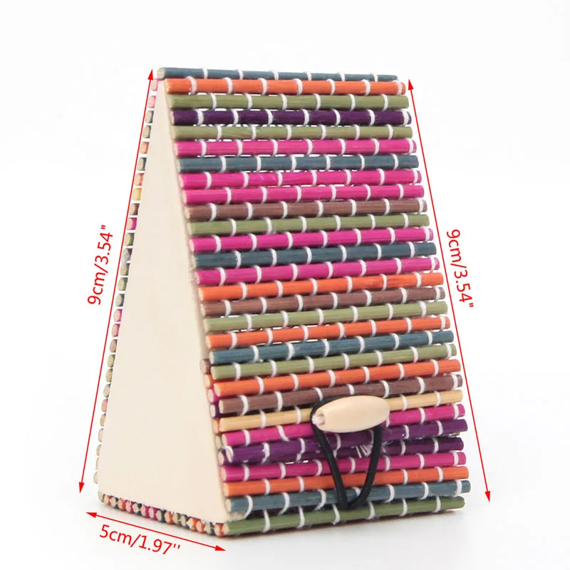 

M2EA Rainbow Ring Necklace Earrings Display Bamboo Wooden Jewelry Storage Boxes Case