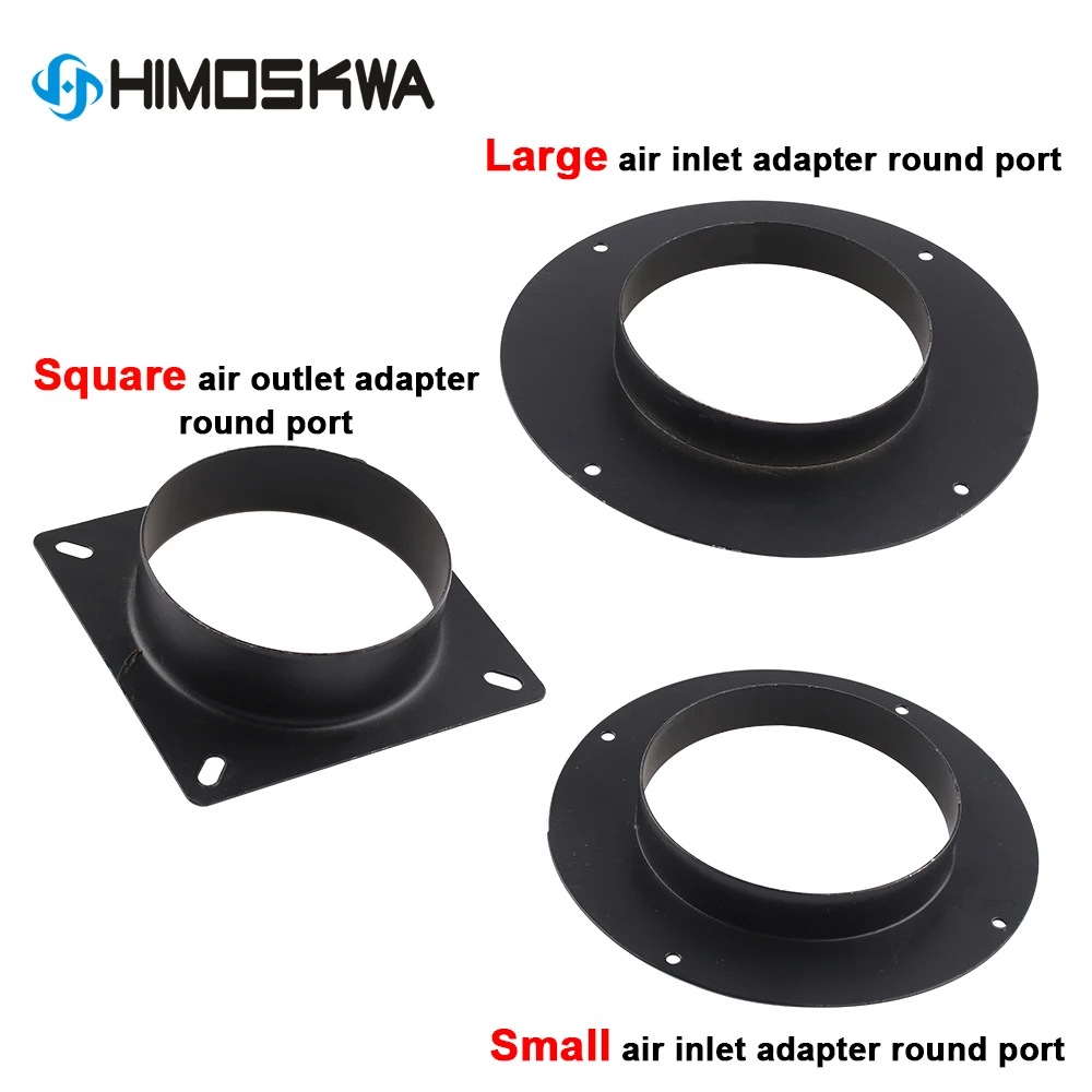 

Duct fan connector for ventilation system Square round flange adapter Kitchen vent exhaust hood 95/100mm