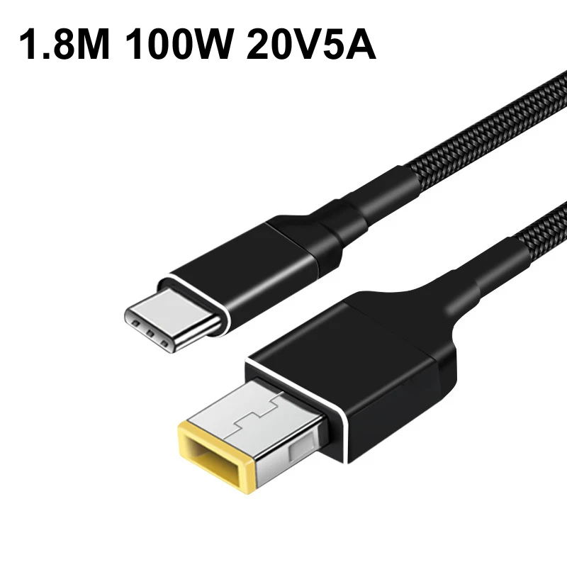 PD 135W 100W 65W 20V/6.75A/5A/3.25A USB C TO Square 11x4.5mm Charger Power Cable Adapter For Lenovo Laptop ThinkPad Legion Y9000