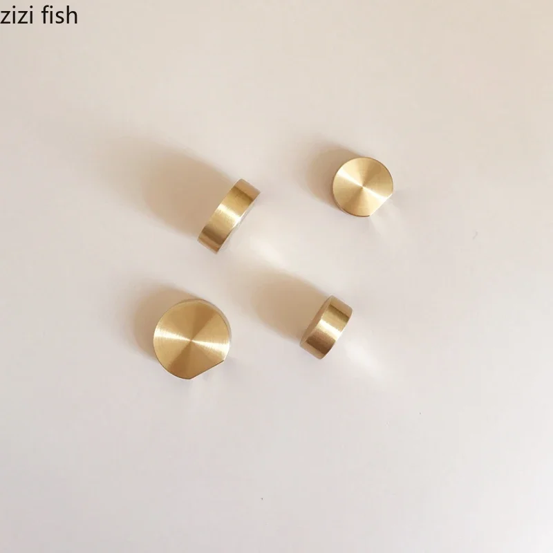 Nordic Metal Decorative Hook Handle Small Brass Cabinet Drawer Handle Home Living Room Wall Round Decorative Key Coat Hook 5