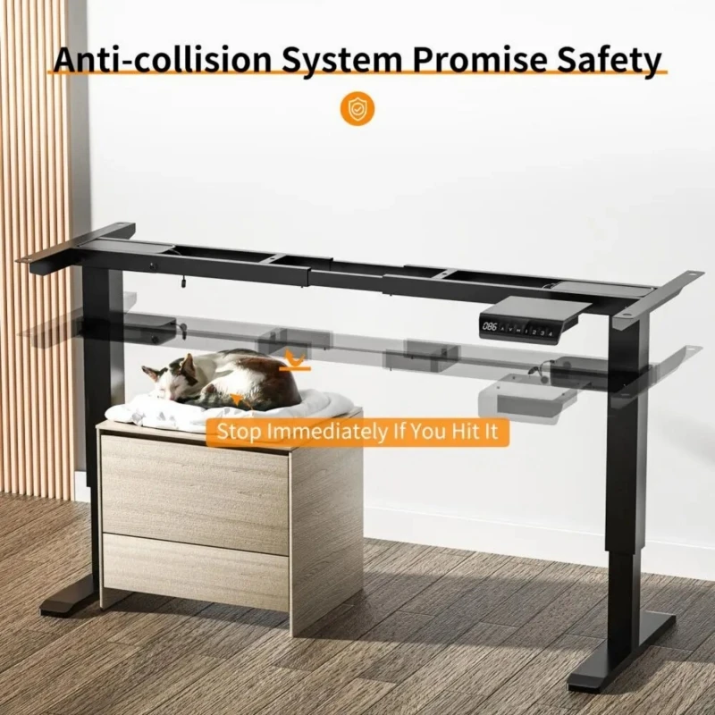 Lifting-Desk-Rack-Electric-Dual-Motor-Height-Adjustable-Table-Frame ...