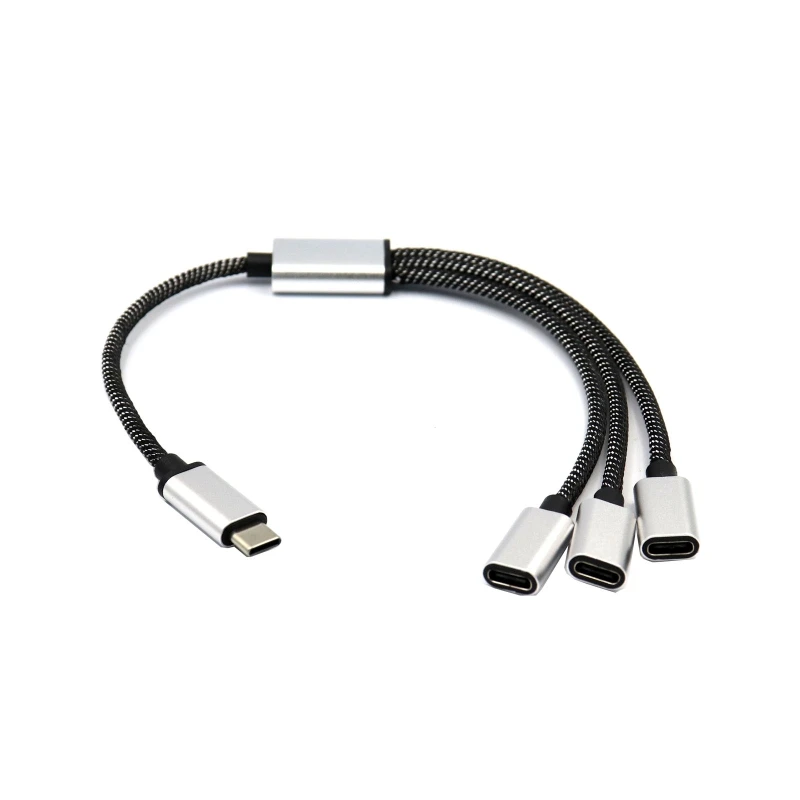 

Компактный разветвитель USB C «папа» на 3 разъема USB C «мама», Y-кабель, скорость передачи данных 480 Мбит/с, Прямая поставка