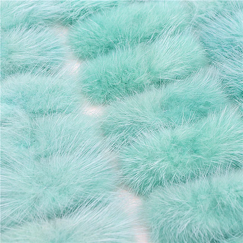 Natural Mink Fur Pompones 3*7cm Fur Bowknot Soft Pompoms ball DIY Pom Pom Handmade Headdress Clothing Hats Supplies pom poms craft supplies fluffy ball accessories craft supplies