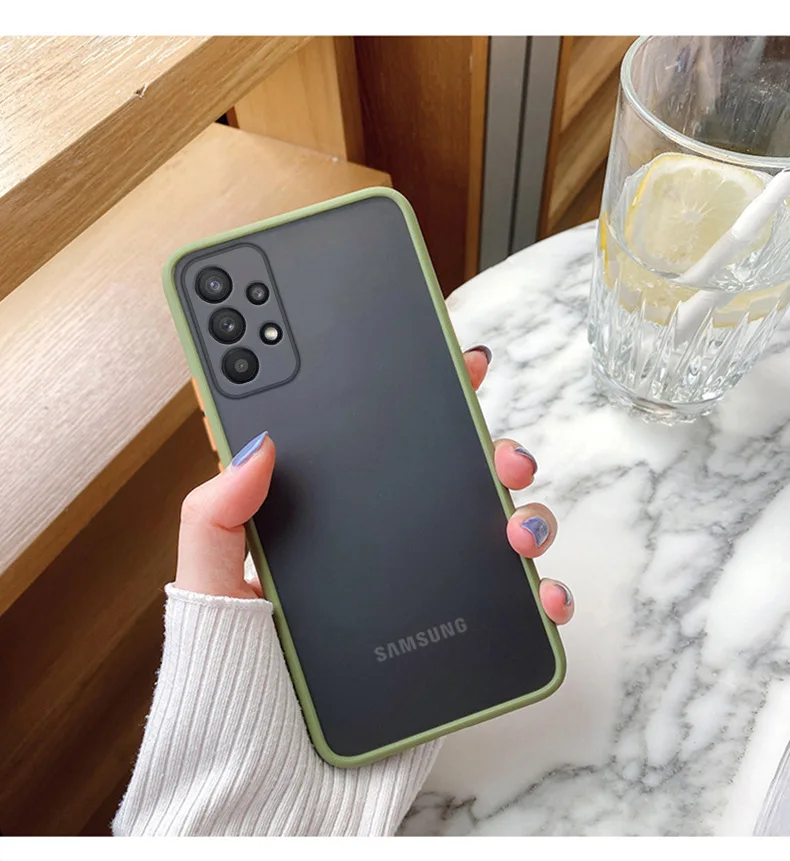 Translucent Matte Phone Case with Skin Feel and Camera Protection