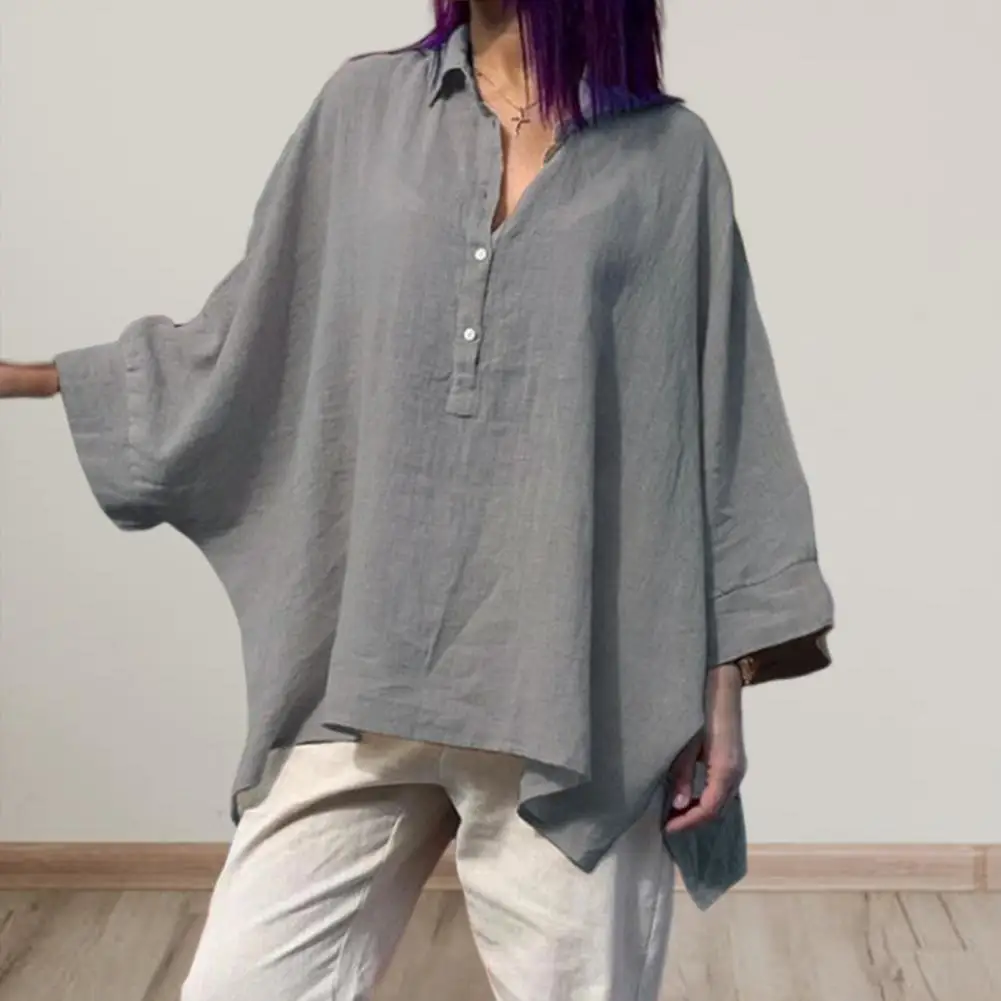 New Loose Cotton Linen Shirts White Womens Tops And Blouses Spring Oversize Loose Shirts Casual Long Sleeve Oversized Boho Tops