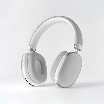 Wireless Over-Ear Headphones with Microphone, HIFI Stereo Gaming Headphones with Deep Base, Sport Headphone, Silver