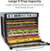 Sedona SDC-S101-B Supreme Commercial Electric Food Dehydrator with Stainless Steel Dehydrator Rack Trays, Black, 17"X19. 3