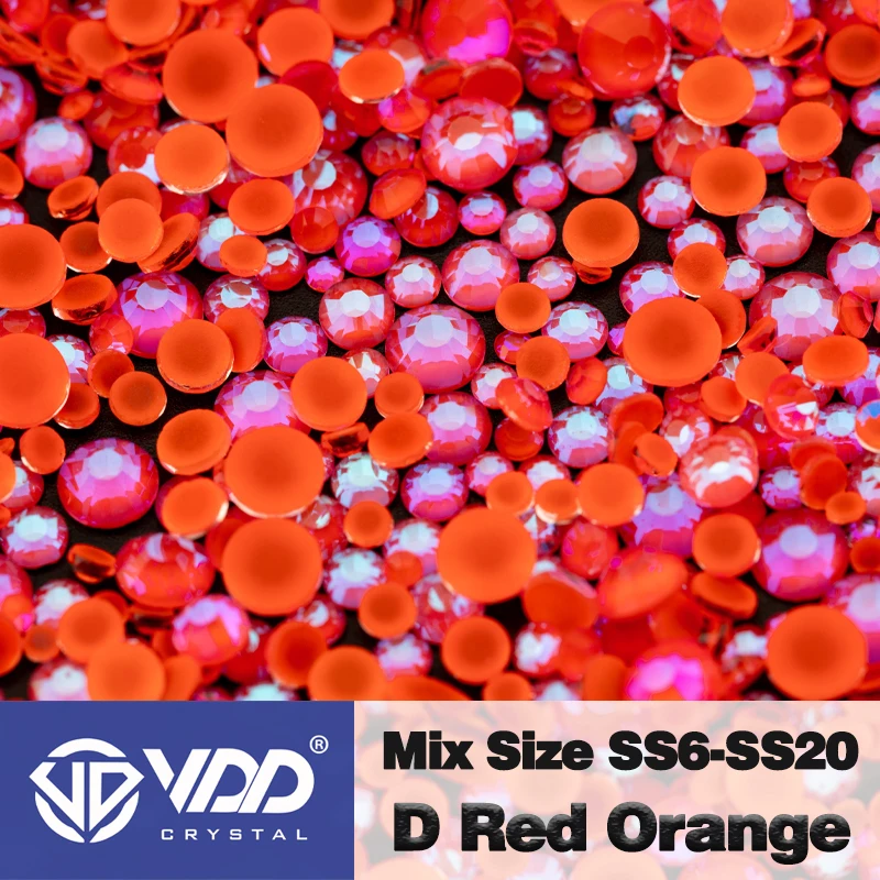 VDD Mix Größe SS6-SS20 Glas Strass Kristall Neon Farbe Hochwertige Flatback Glitter Steine DIY Handwerk Nail Art Dekorationen – Detail 36