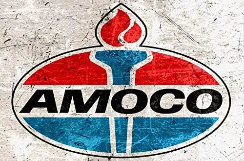 

Оловянный знак Amoco для бензиновой станции, насос, металлический декор, настенное искусство, гараж, металлический жестяной знак 8x12 дюймов