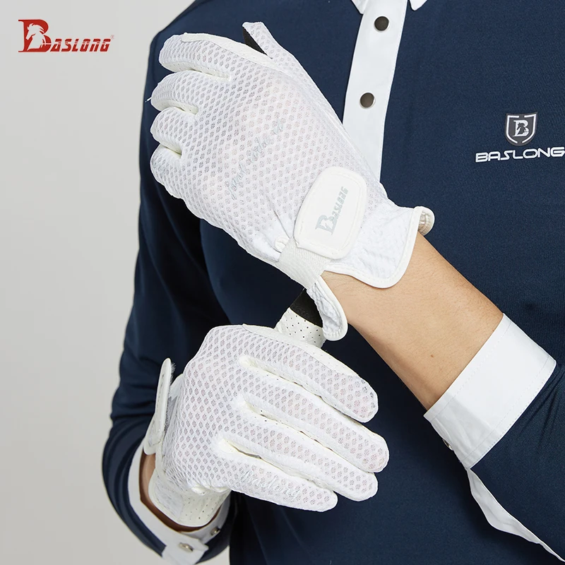 Baslong Equestrian Gloves Men's and Women's Riding Gloves Knight Equipment Hand-Centered Silicone Non-Slip Breathable Equestrian Sports Cycling Harness