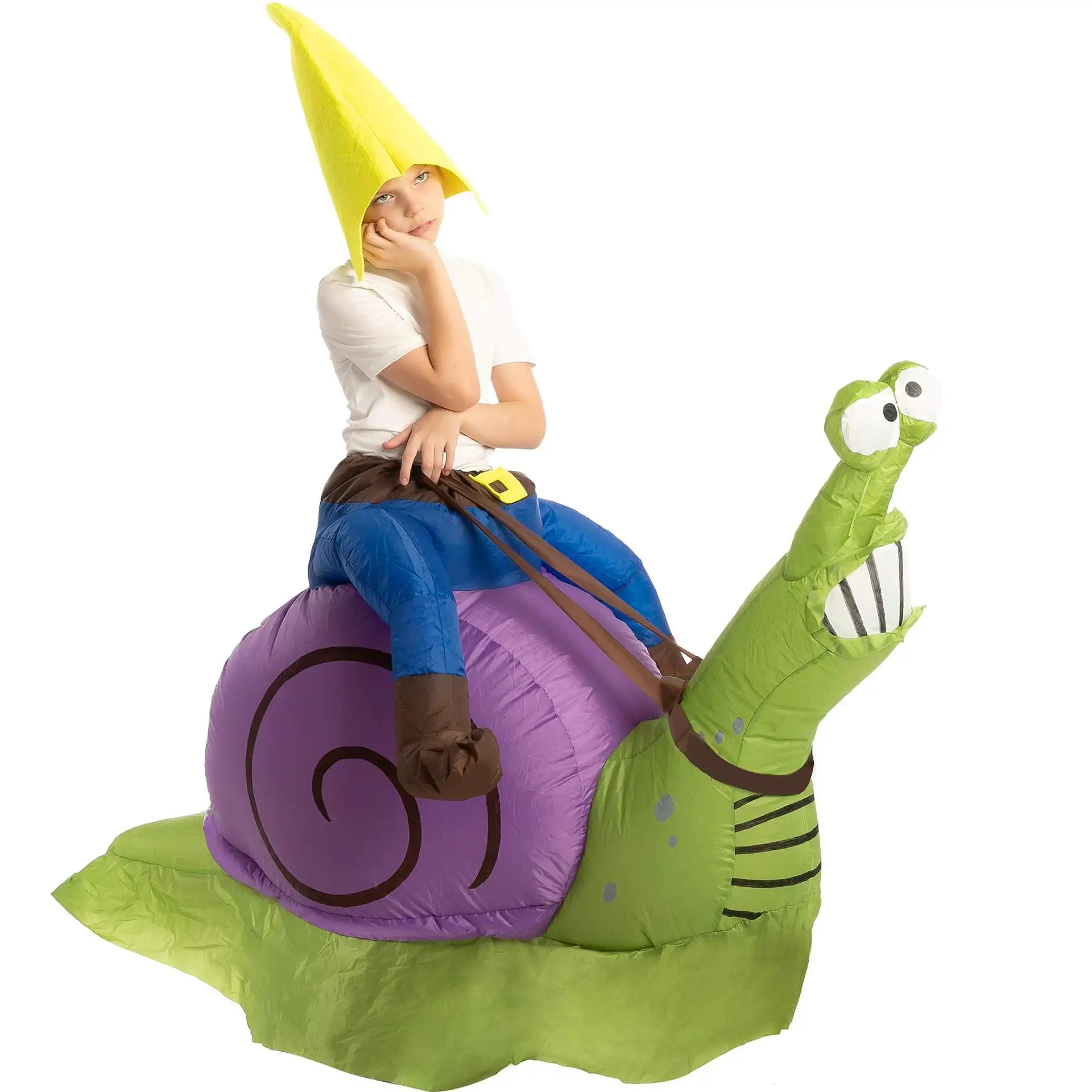 Halloween Funny Inflatable Ride Snail Costume Animal Cosplay Suit Toy For Adult And Child Carnival Party Air Blow-up Suits 5