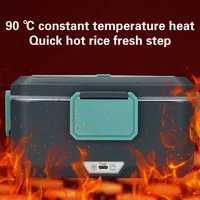 TINSOL nouvelle boîte à déjeuner électrique 3,5 l 90 W chauffe-aliments Portable adapté à la voiture ou à la maison chauffage du déjeuner anti-fuite micro-ondes 5