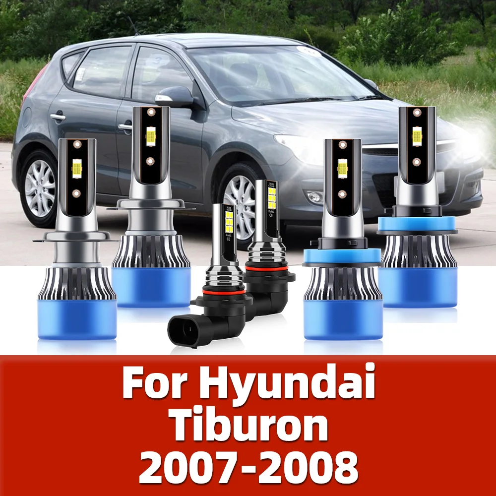 

4/6 шт., лампы для фар Hyundai Tiburon 2007 2008 лм