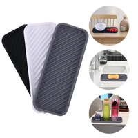 1/2pSilicone Drain Tray For Tableware Water Cup Fruit Vegetable Kitchen Sink Organizer Storage Tray Sponge Holder Soap Dispenser 2