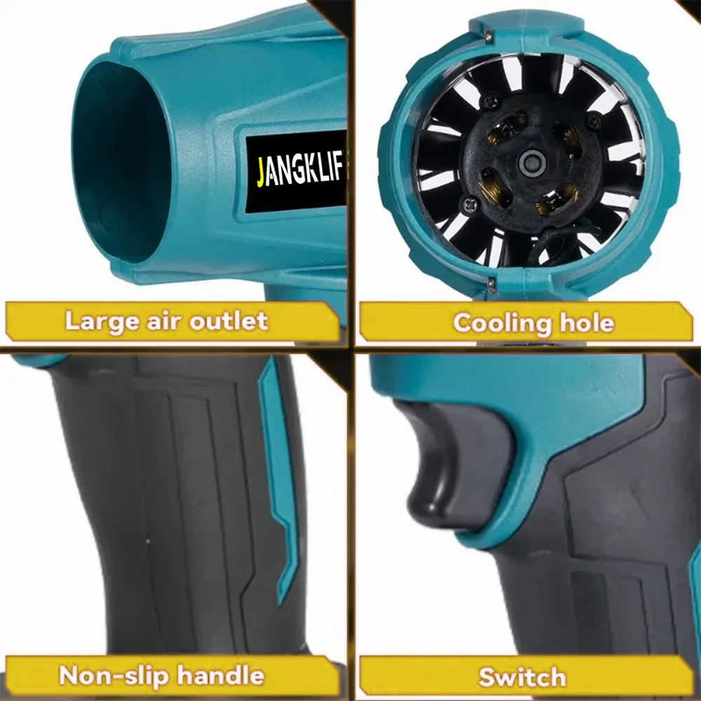 Gisam Brushless Electric Blower Turbo Jet Fan 200M/S Violent Air Gun Handheld Snow Leaf Dust Blowing Tool for Makita 18V Battery 6