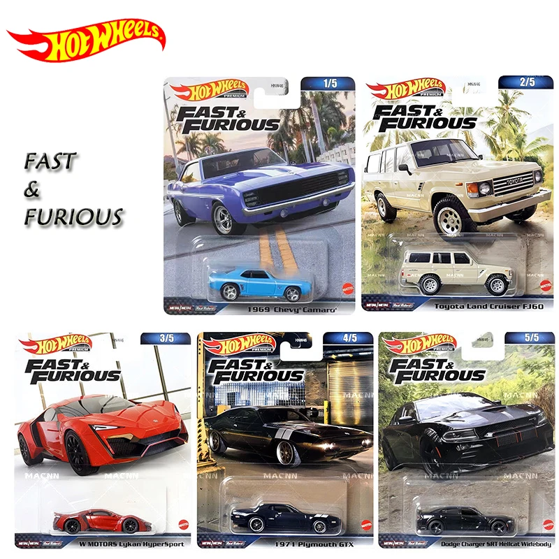 Original Hot Wheels 1/64 Fast & Furious Premium Car Culture Models Land Cruiser Motors Lykan Alloy Toys for Children Automobile