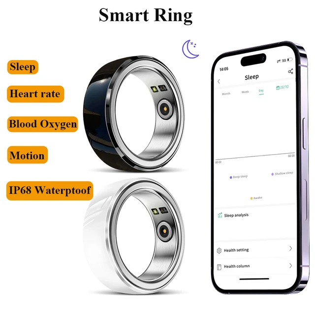 SMART HEALTH WATERPROOF Finger Ring Monitor Bluetooth Heart Rate Fitness  Tracker $44.39 - PicClick AU