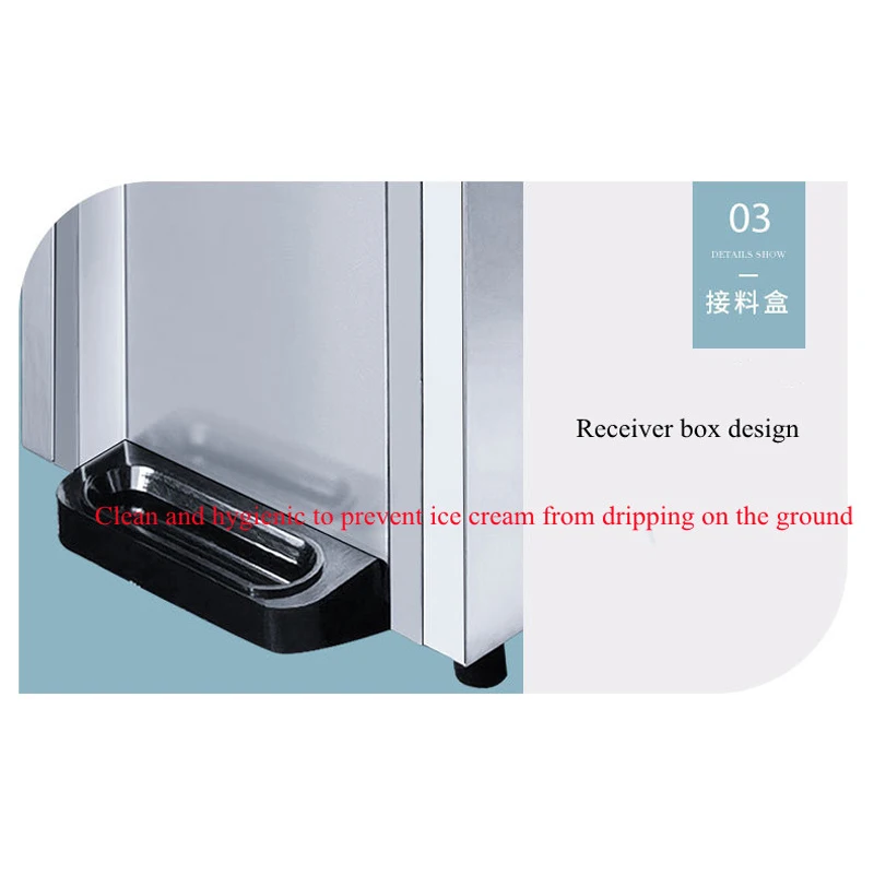 Soft Ice Cream Machines Commercial Sorbet Coolers Tricolor Desktop Sweet Cone Freezing Equipment Vending Machine 5