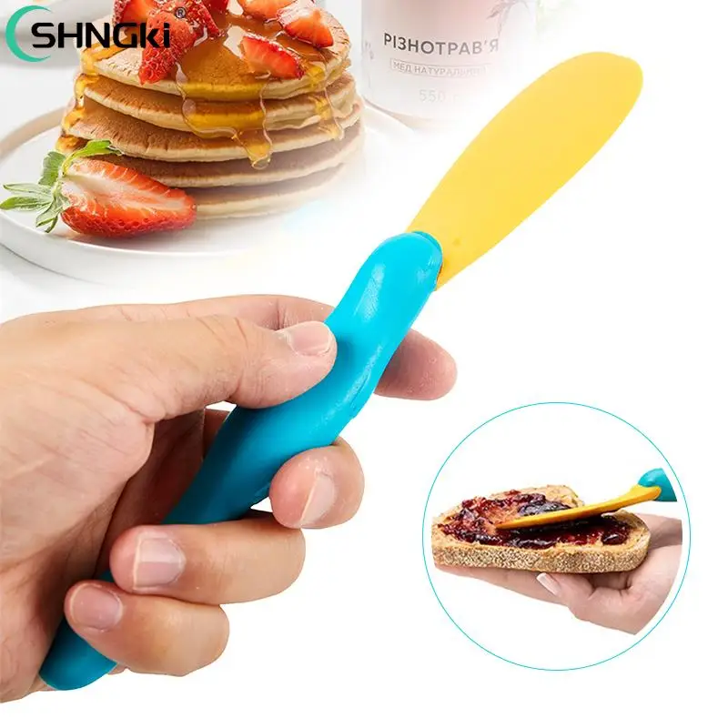 Cute platypus Sauce Jar Silicone Scraper Cheese Spatula Bread Butter  durable Spreader Kitchen Gadgets Cheese Smear Brush