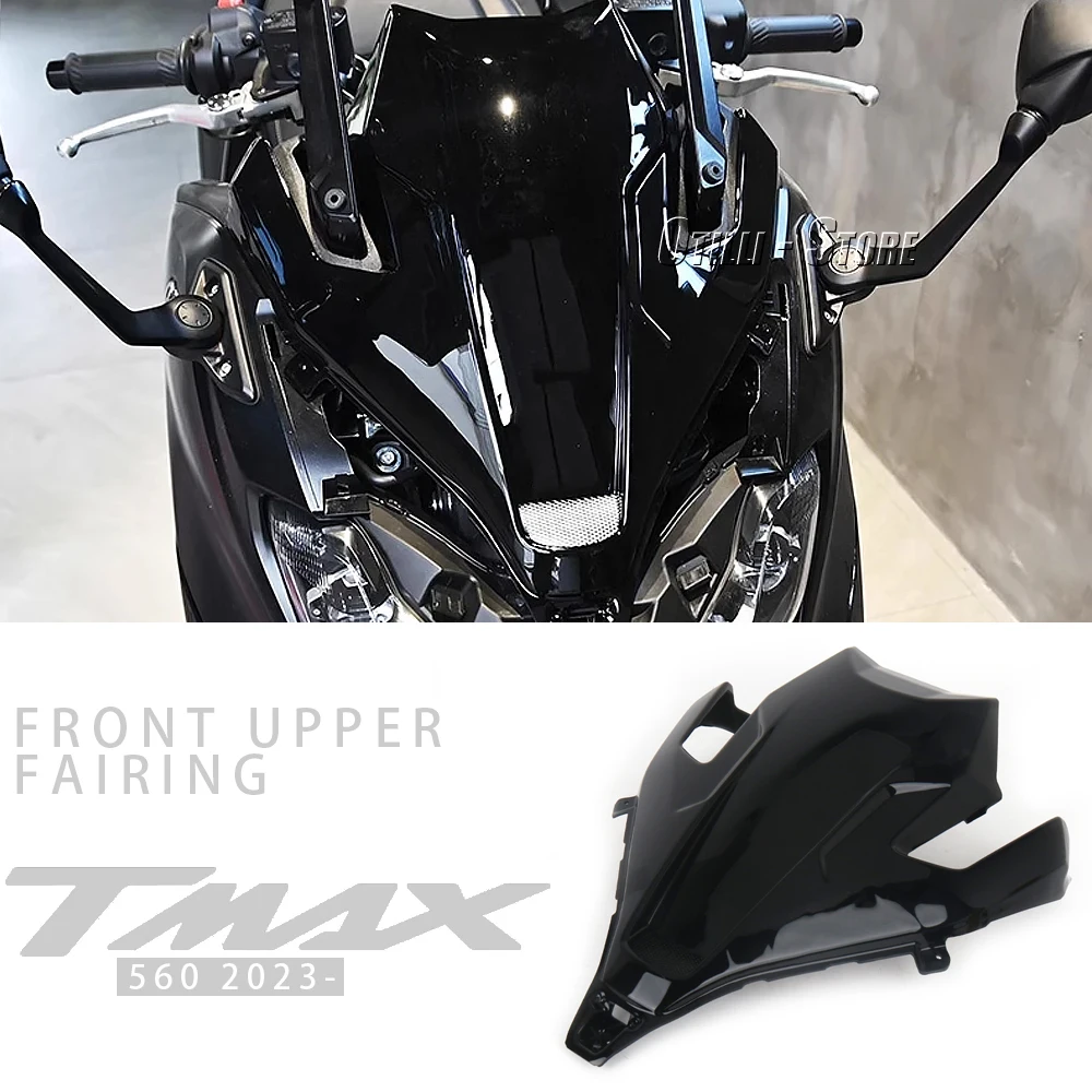 

For Yamaha T-Max 560 T-MAX560 T-MAX 560 TMAX560 2023 2024 Motorcycle New Glossy Black Front Upper Fairing Nose Cover Cowl Panel