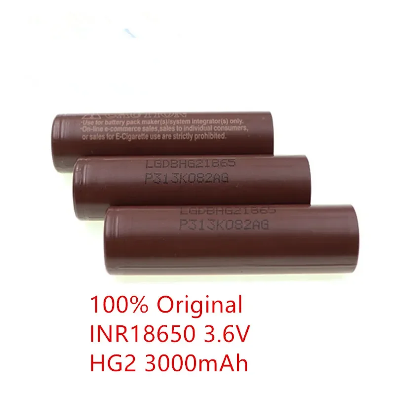 

hg2 18650 bateria de lítio 3000mah descarga de alta potência da bateria carregável descarga de alta potência 20a alta corrente