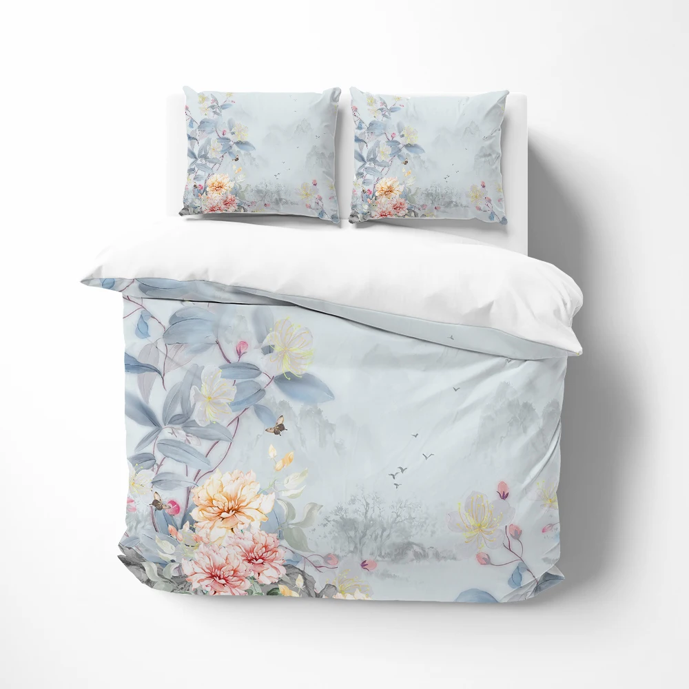 

Bedding set Linens euro twin queen king single bed linen Quilt/Duvet cover set 2bedrooms Bed set for home textile oil grey