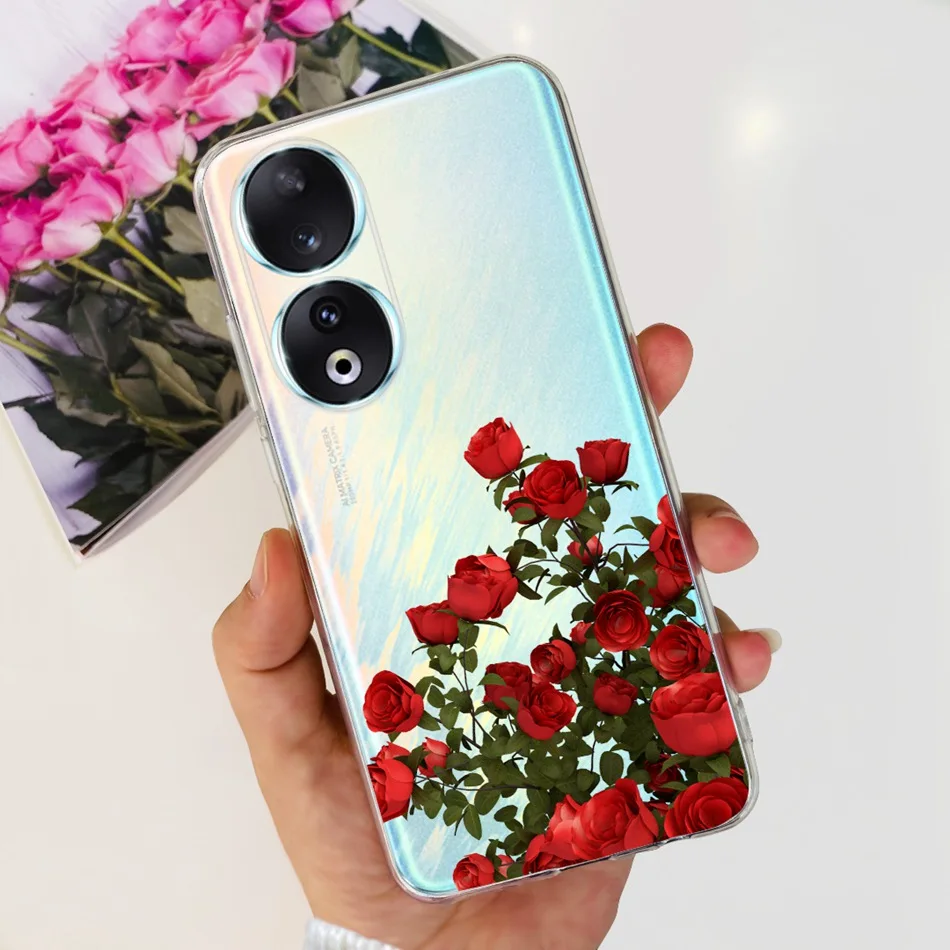 Elegant Flower Butterfly Pattern Soft Silicone TPU Phone Case