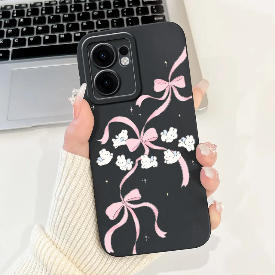 Fashion Bowknot Sunset Soft Silicone Phone Case Cover