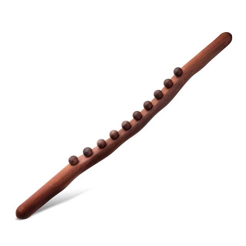 

10 Beads Guasha Scraping Stick Wooden Massage Tools For Neck And Back Pain Stomach Body Shaping Anticellulite Leg