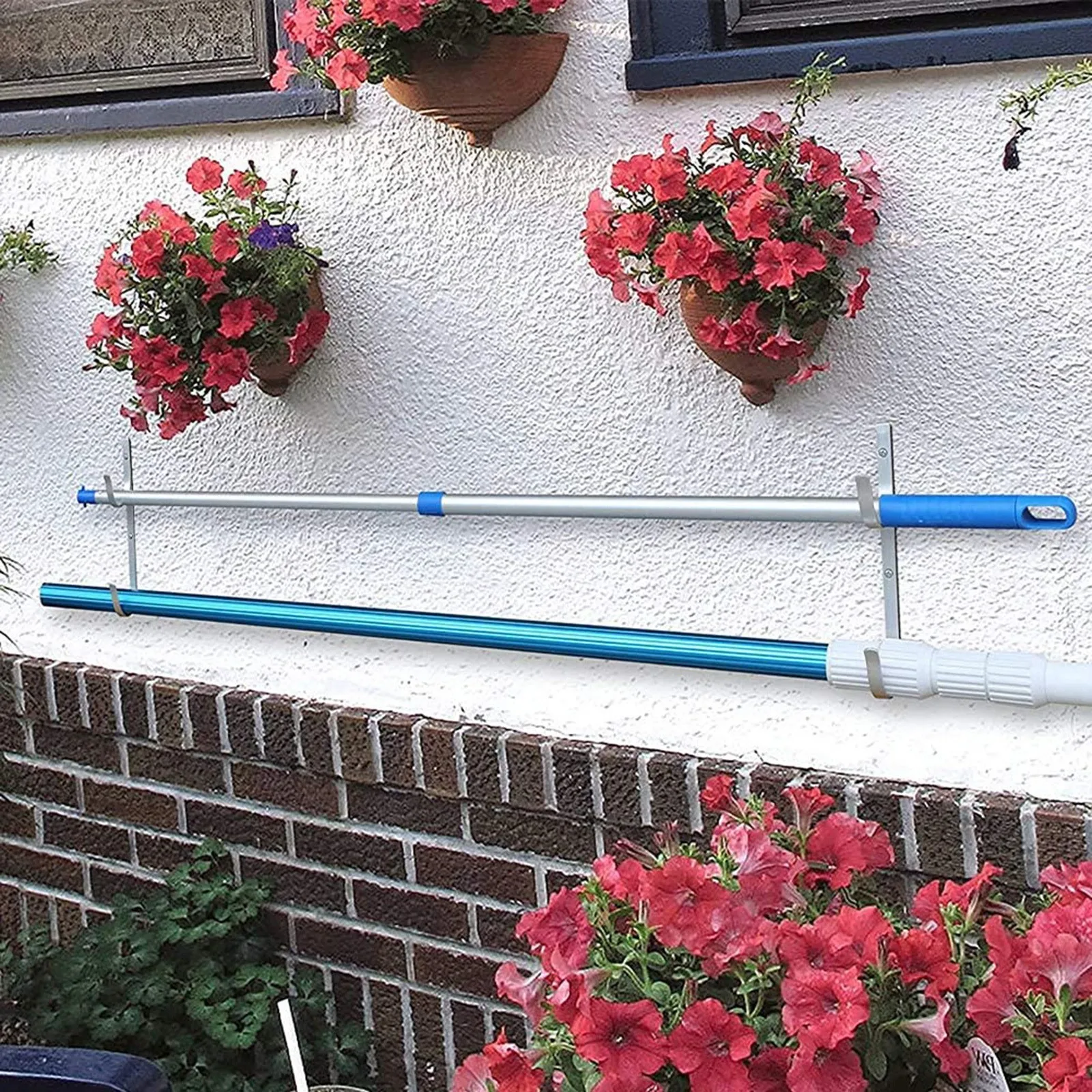 2PCS hook telescopic rod hooks portable aluminum alloy multi-function organizer swimming pool hook accessories