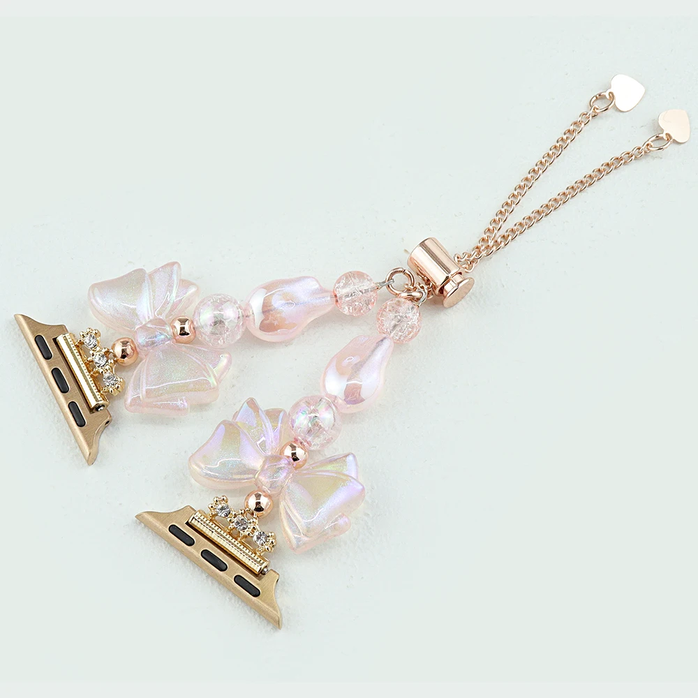 

Stylish Bow Resin Strap For Apple Watch Ultra 8 7 6 5 4 SE 3 2 Band for iWatch 44mm 45mm 49mm 42mm 38mm 41mm 40mm Pearl Bracelet