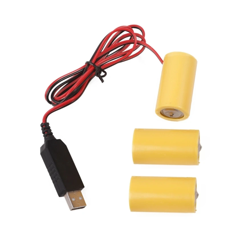1 세트 LR14 C 배터리 제거기 케이블 와이어 USB 5V 2A 전원 공급 장치 코드 라인