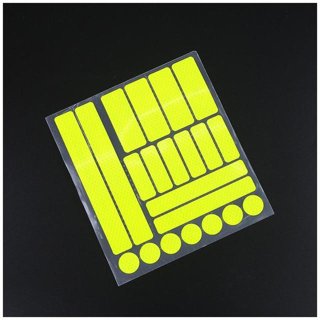 Reflective Stickers Safety Warning Tapes 21Pcs/set Bicycle Reflector Cycling Warning Reflector Film Decal Tape