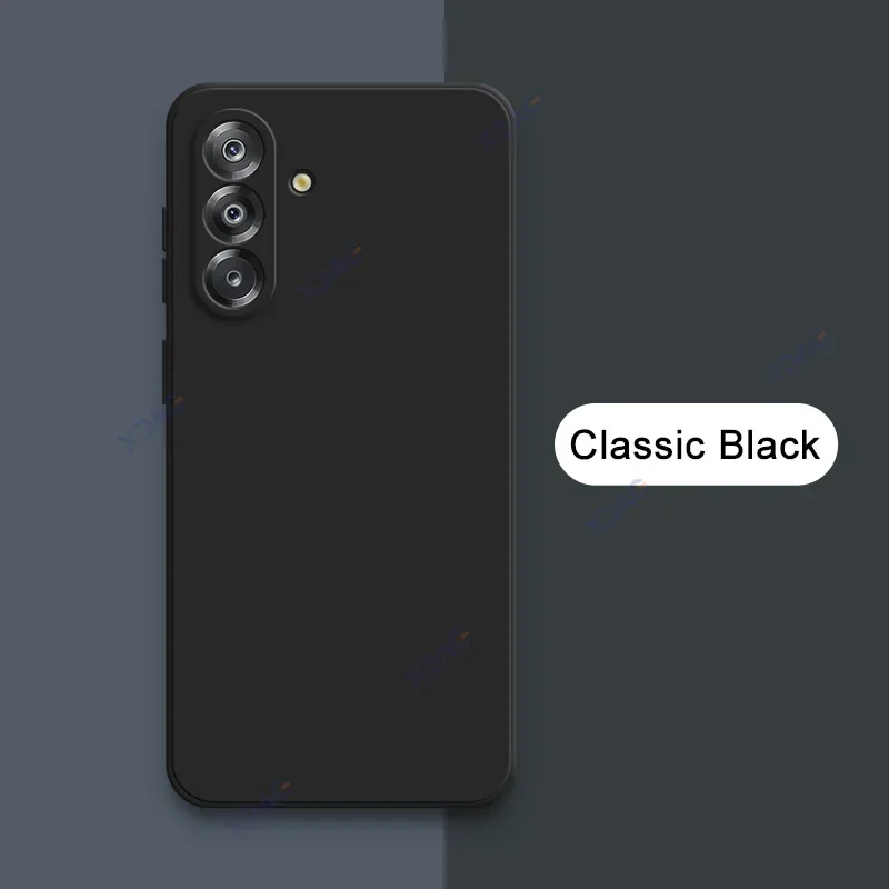 Soft Liquid Silicone Protective Phone Case Cover - Square Design with Camera Protection