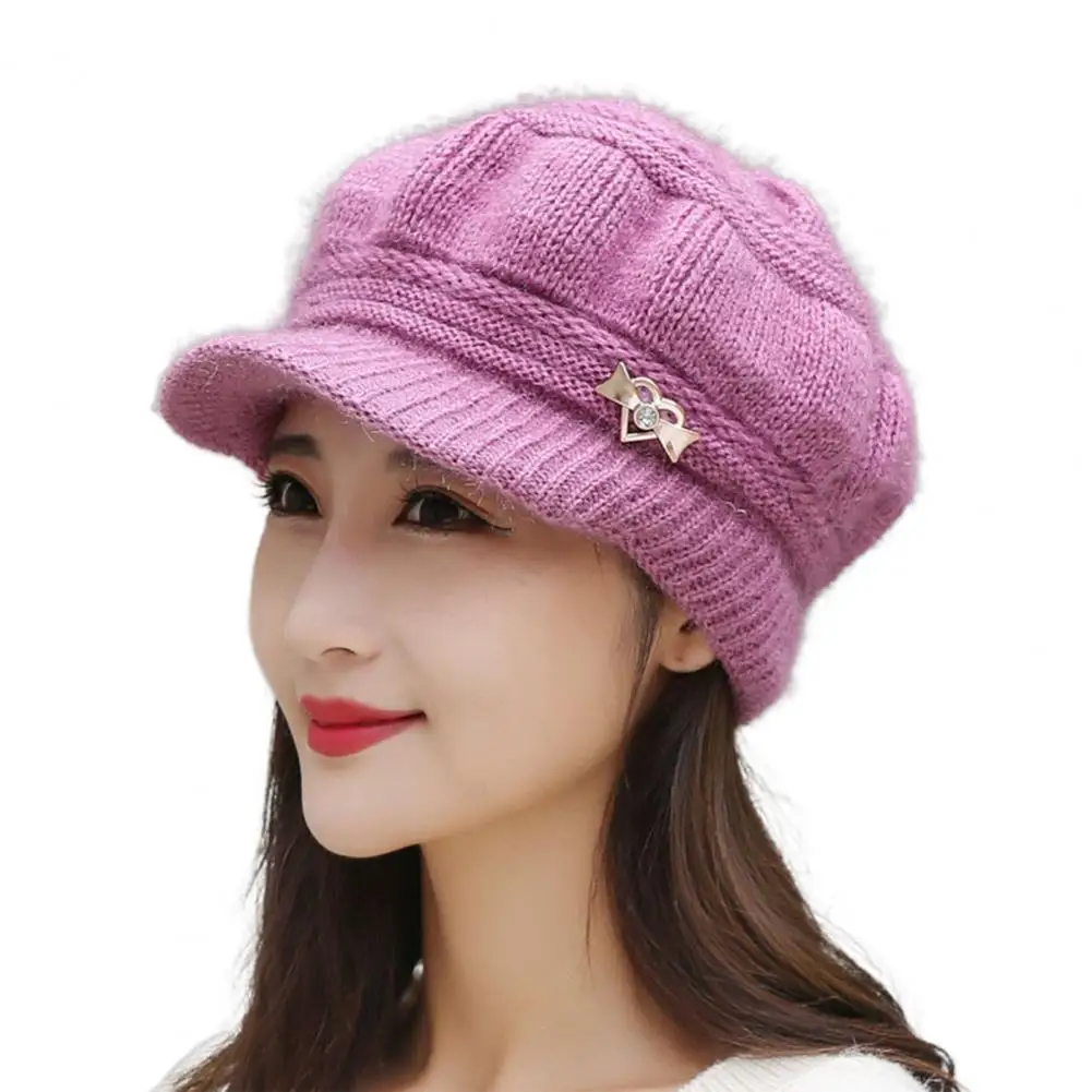 

Popular Women Hat Solid Color Graceful Women Beret Lightweight Dome Hat for Beach Hat