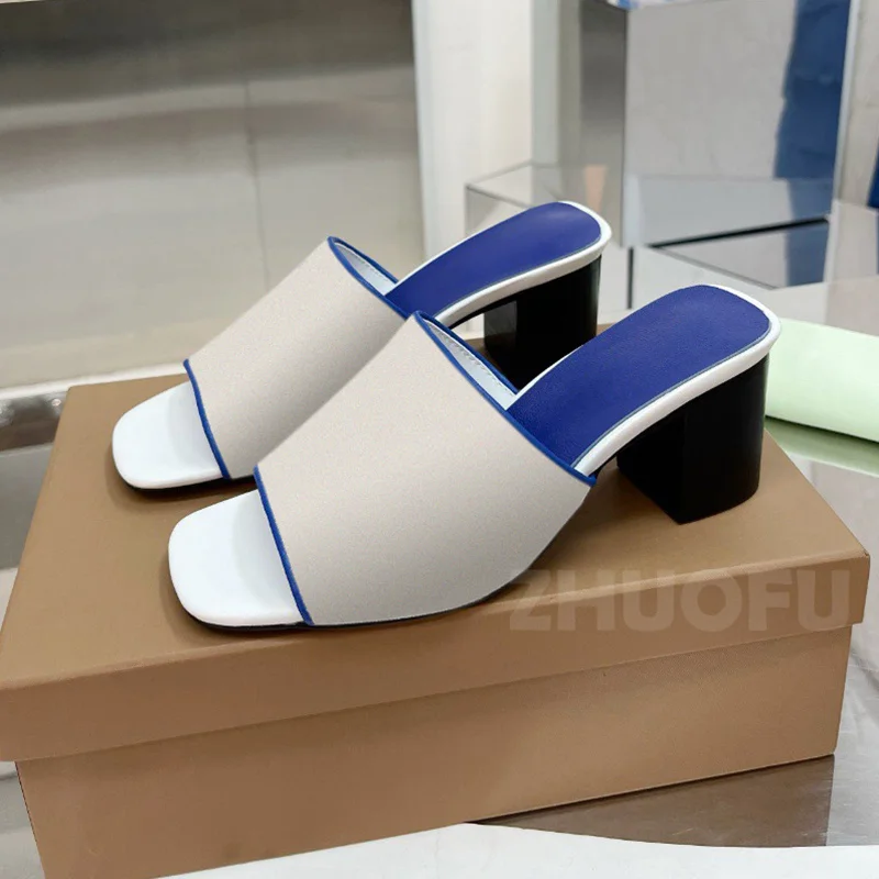 

Summer New Style Ladies Slippers Peep Toe Genuine Leather Upper Horseshoe Heel Women Shoes Full Of Advanced Sense Slippers