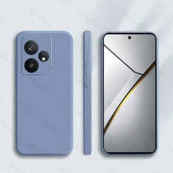 Soft Original Liquid Silicone Phone Case - Full Edge Back Cover for Realme Neo 7 (Lavender Grey)
