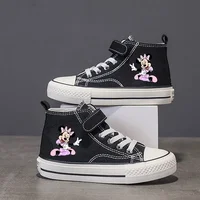 Girl Boys Kids disney Mickey Mouse Clubhouse High-top Low shoes Love Canvas Shoes Casual Cartoon comfort Children Print Shoes 70 2