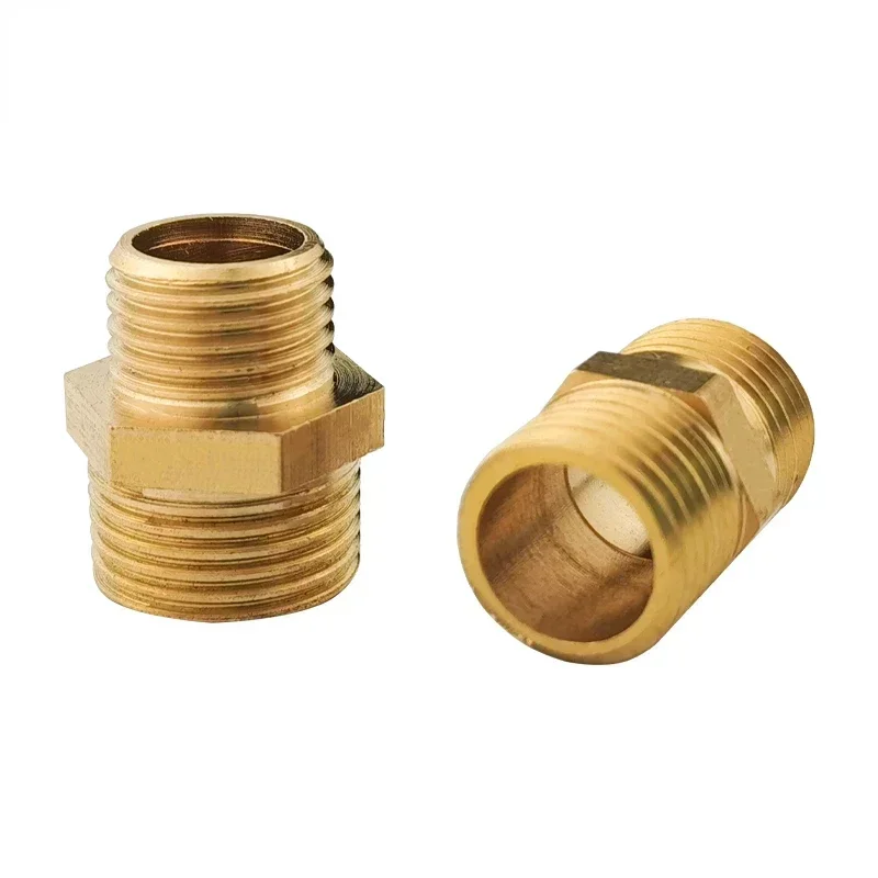 10個 真鍮パイプ六角ニップル継手 1/8 1/4 3/8 1/2 3/4 1 BSP