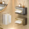 1PC Luxury Tissue Box Wall-Mounted Acrylic Transparent Tissue Box Table Napkin Holder Bathroom Paper Box Tissue Paper Dispenser 3