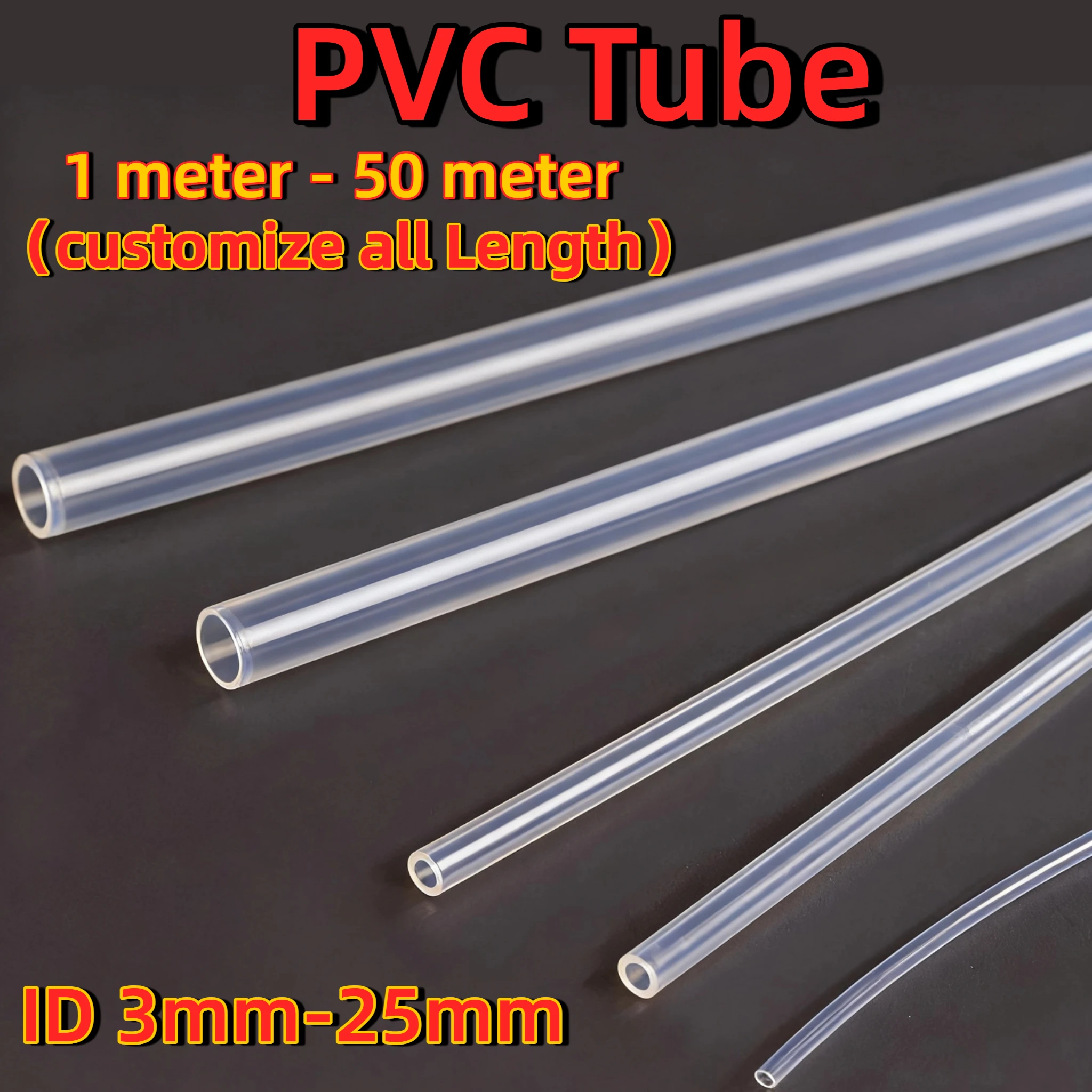 PVC Hoses Plastic Pipe 3-30mm Garden Water Transparent motorcycle gasolineS Tube Fuel drain conditioning pump aquarium fish