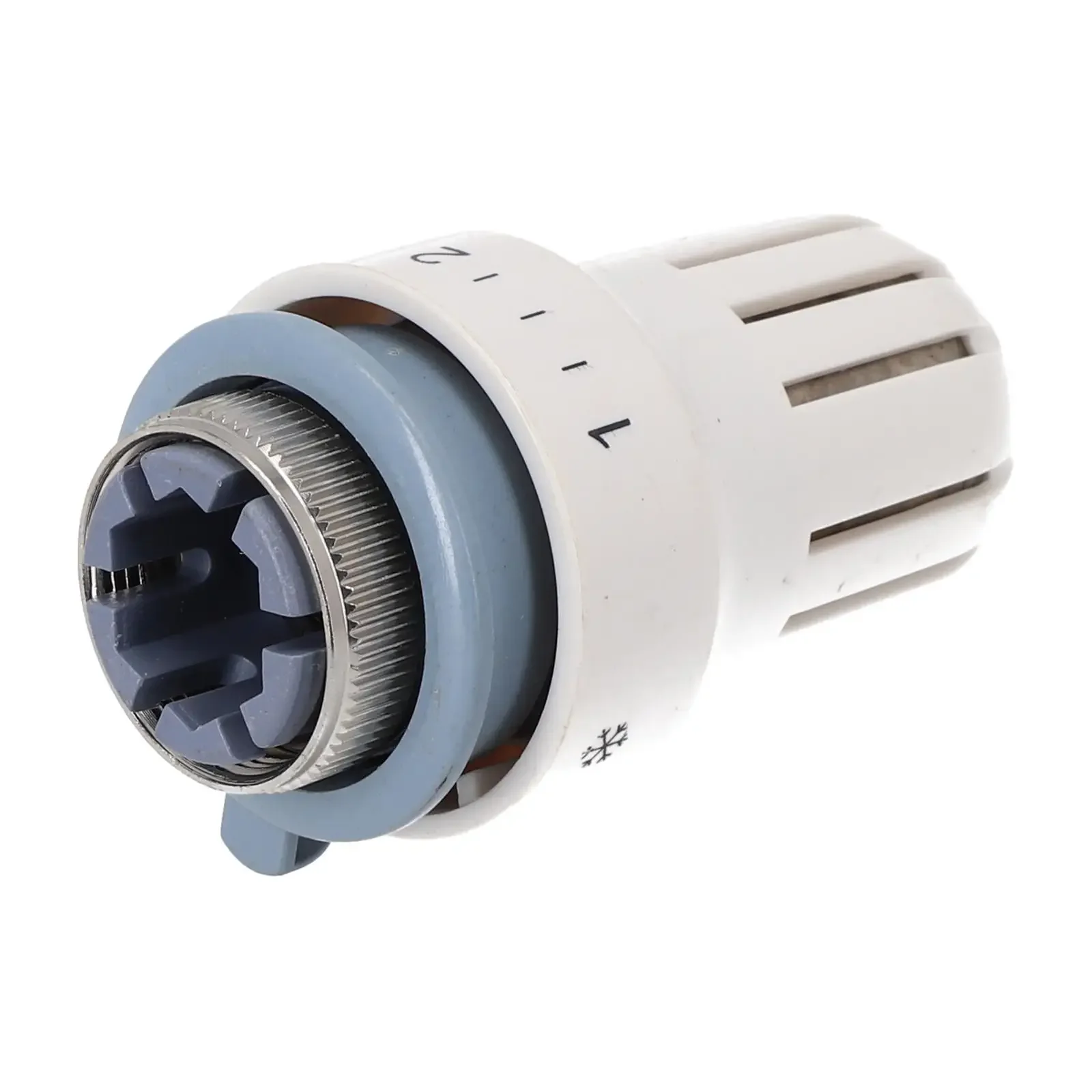 

Radiator Valve Head Heater Adjustment Alloy M30x1.5 Threaded Thermostatic White With Frost Protection Brand New