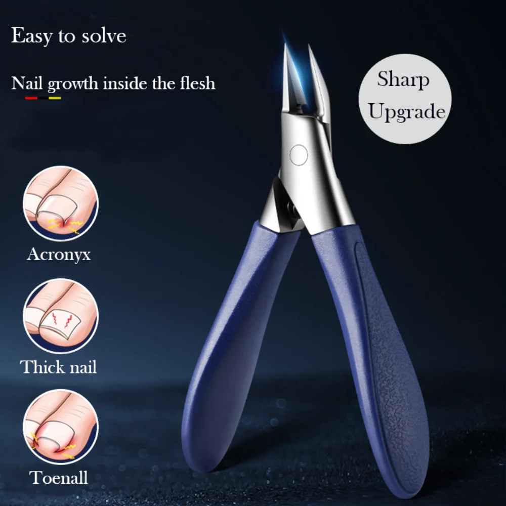High Quality Portable Angled Nail Clippers Specialized Stainless Steel Ingrown Toenail Clipper Durable Nail Pain Relief Tool
