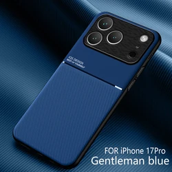 Enhanced Magsafe Leather Matte Magnetic Case - Wireless Charging Shockproof Back Cover - iPhone 15 Plus (Blue)