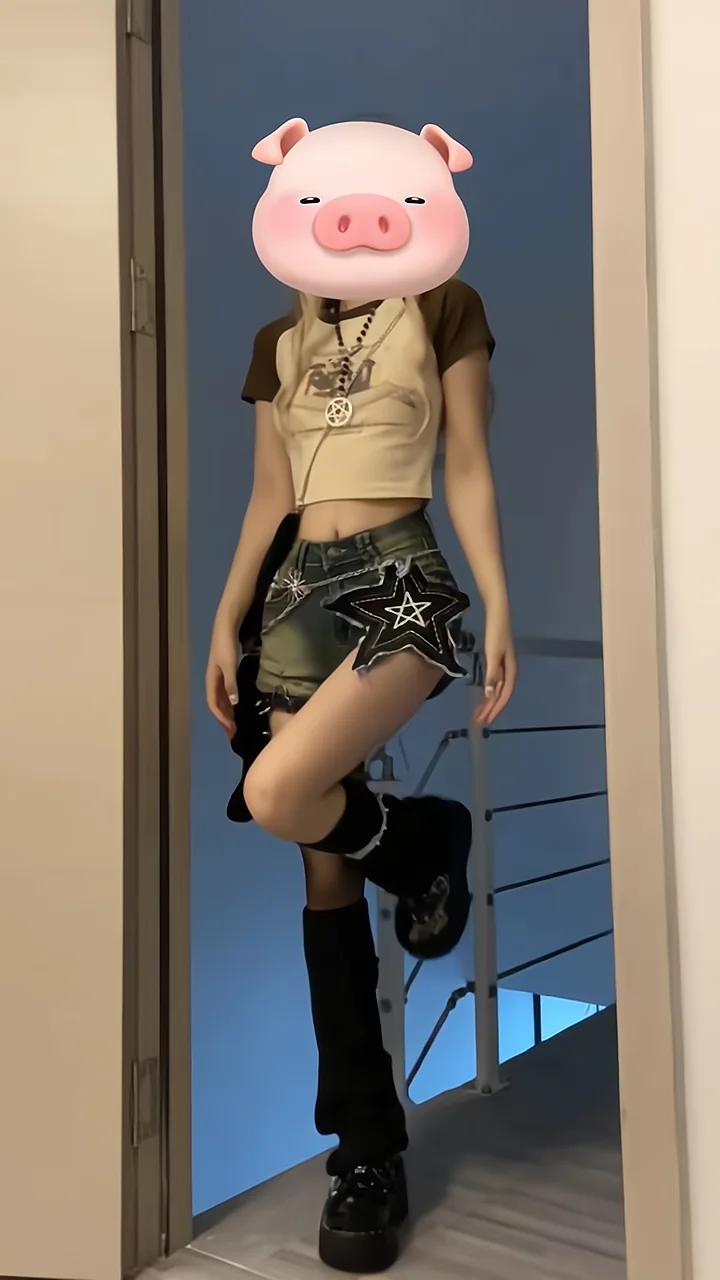 Star Embroidery Shorts Vintage Punk Denim  Women Summer High Waist Wide Leg Hot Pants Y2K  Jean Shorts Women