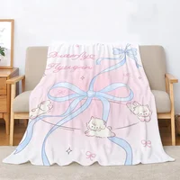 Cute and Fresh Girl Character Blanket 150x200 Luxury Blankets Sofa Decoration Home Interior Microfiber Bedding Beach Towel Throw 1