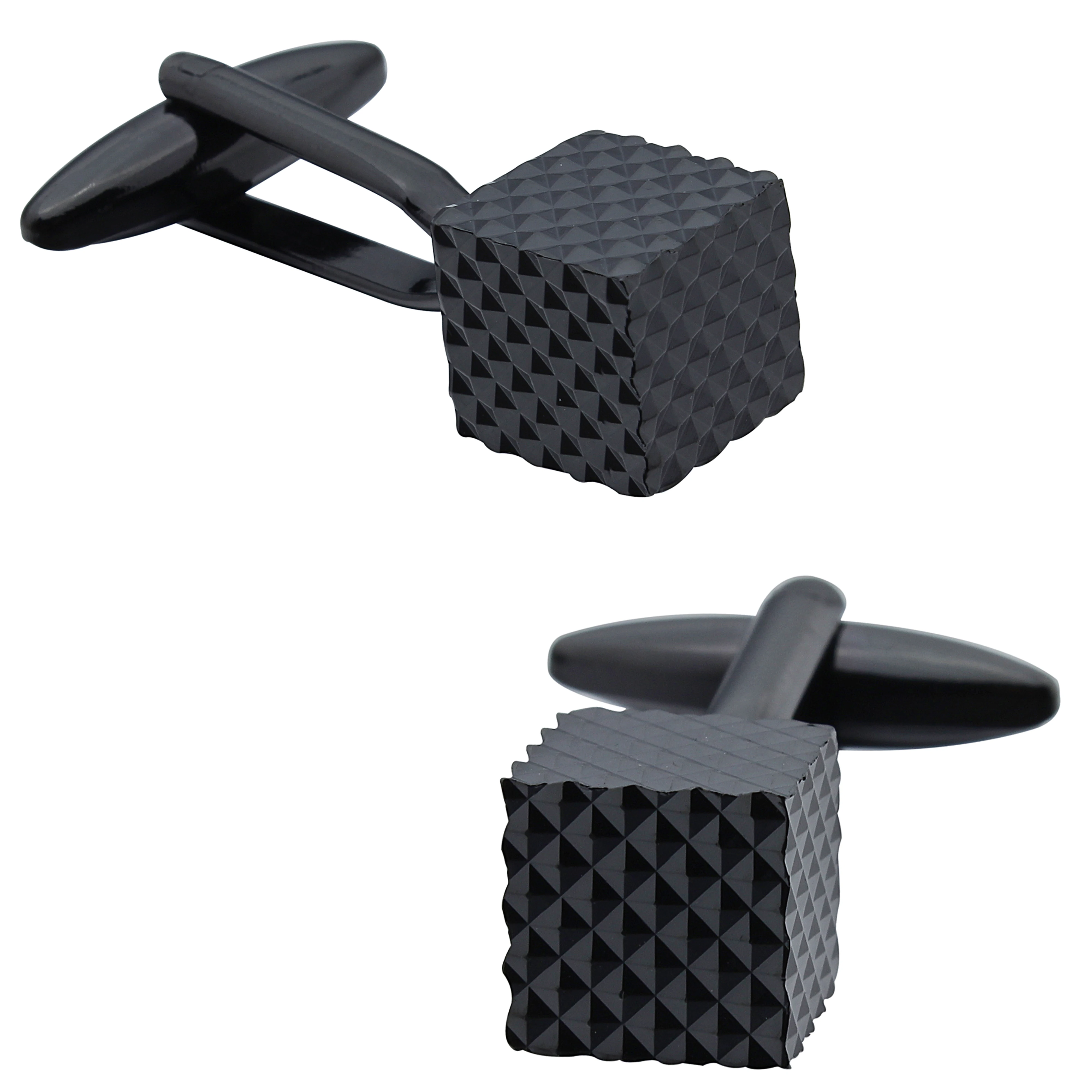 

HAWSON Charming Shirt Cufflinks for Men Fashion Square IP Black Cuff Links Men's Wedding Business Jewelry