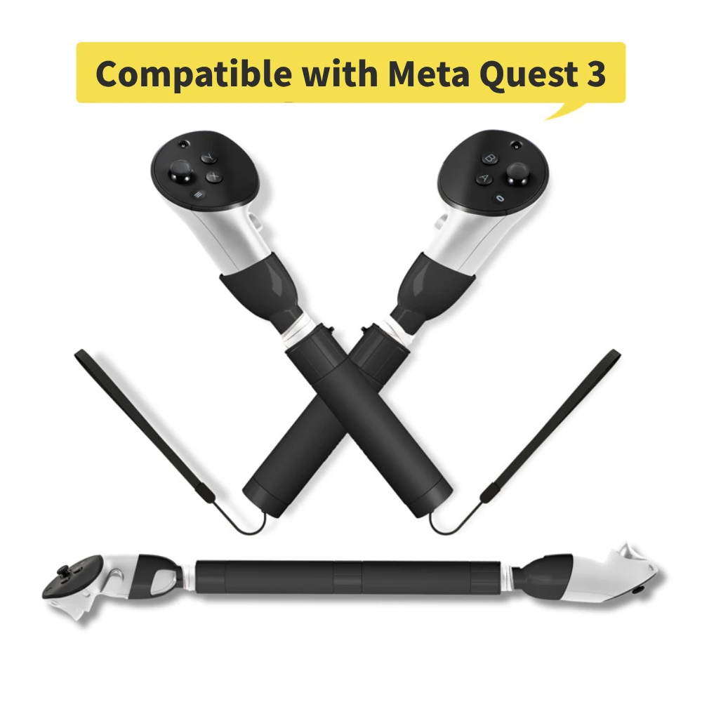 

Для Meta Quest 3 контроллера VR Game Handle Dual Handles удлинитель захват Улучшенный игровой опыт для Meta Quest 3 Аксессуары