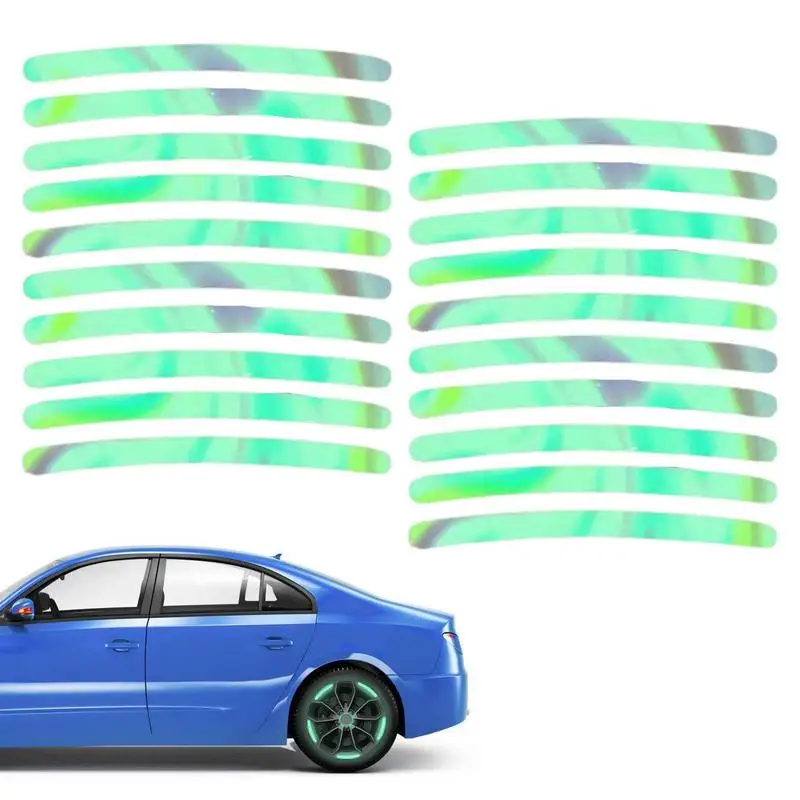 

20 шт., светоотражающие наклейки на ступицу колеса автомобиля