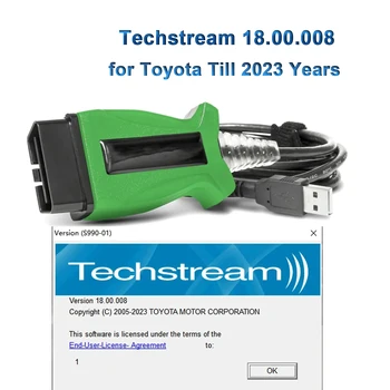 V165 DLC3 18.00.008 Techstream Per TOYOTA 2 TOYOTA2 TIS J2534 Passthru OBDII OBD2 AutoCar Cavo Diagnostico Scanner Fino 2023 Anno